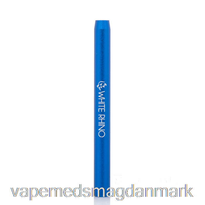 Vape Uden Nikotin Hvid Næsehorn Metal Flagermus Smagsrør Blå